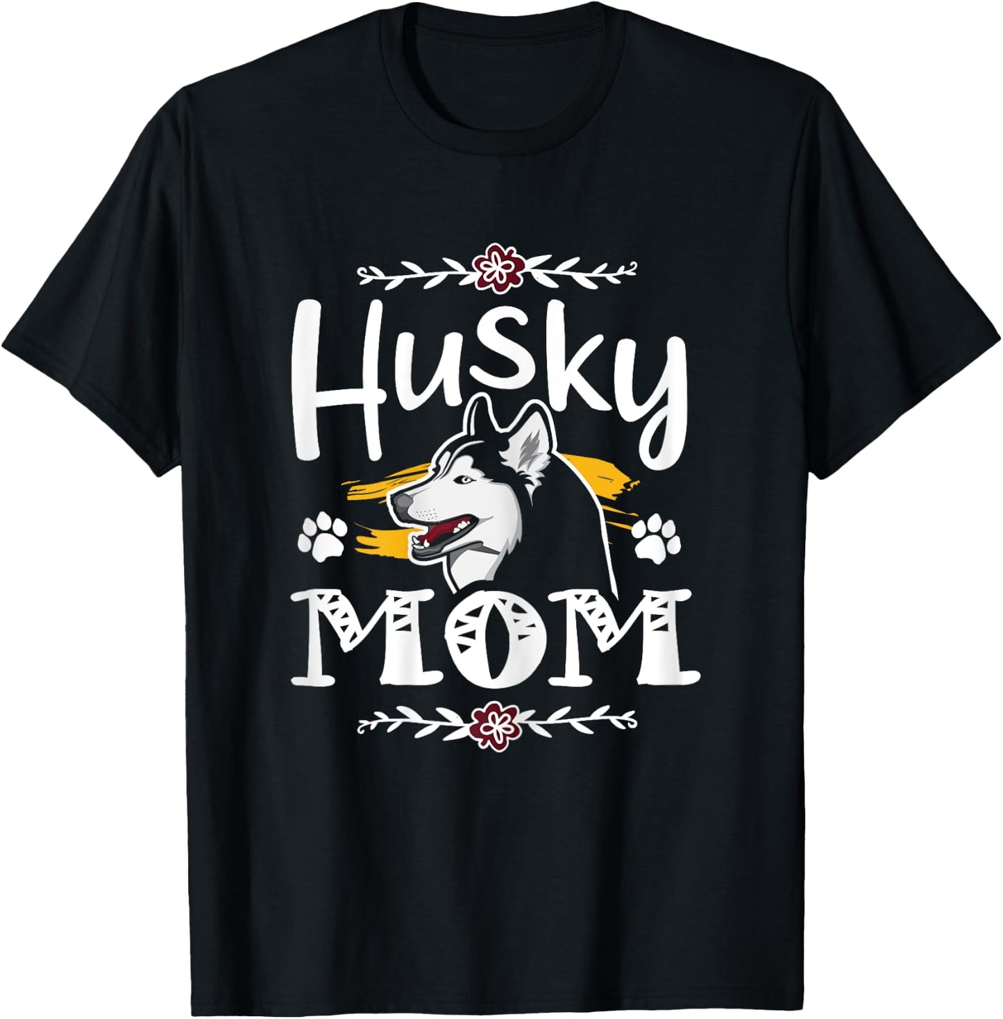Siberian husky mom gifts, husky mama dog owner gift, huskies T-Shirt - T-Shirt | Black
