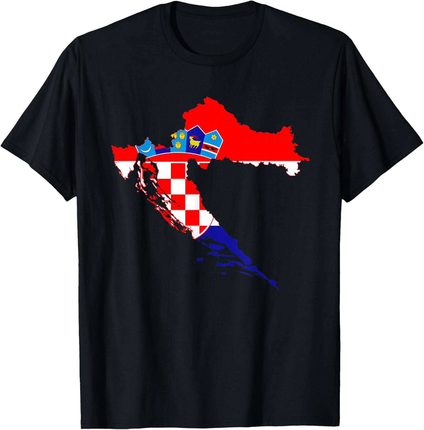 Kroatien Flagge Hrvatska Land Kroate Kroatisch Deko Croatia T-Shirt - T-Shirt | Black