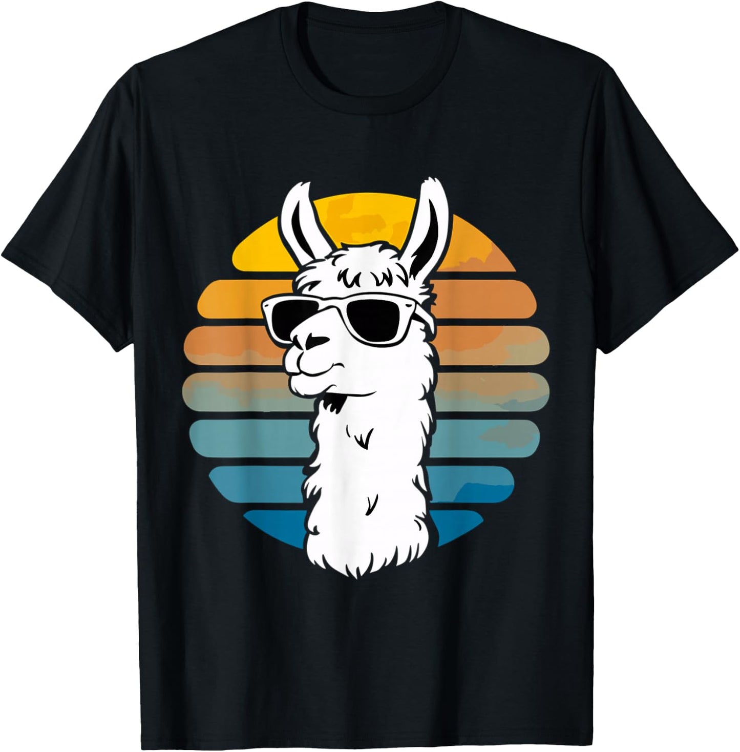 Funny Llama Sunglasses T-Shirt - T-Shirt | Black