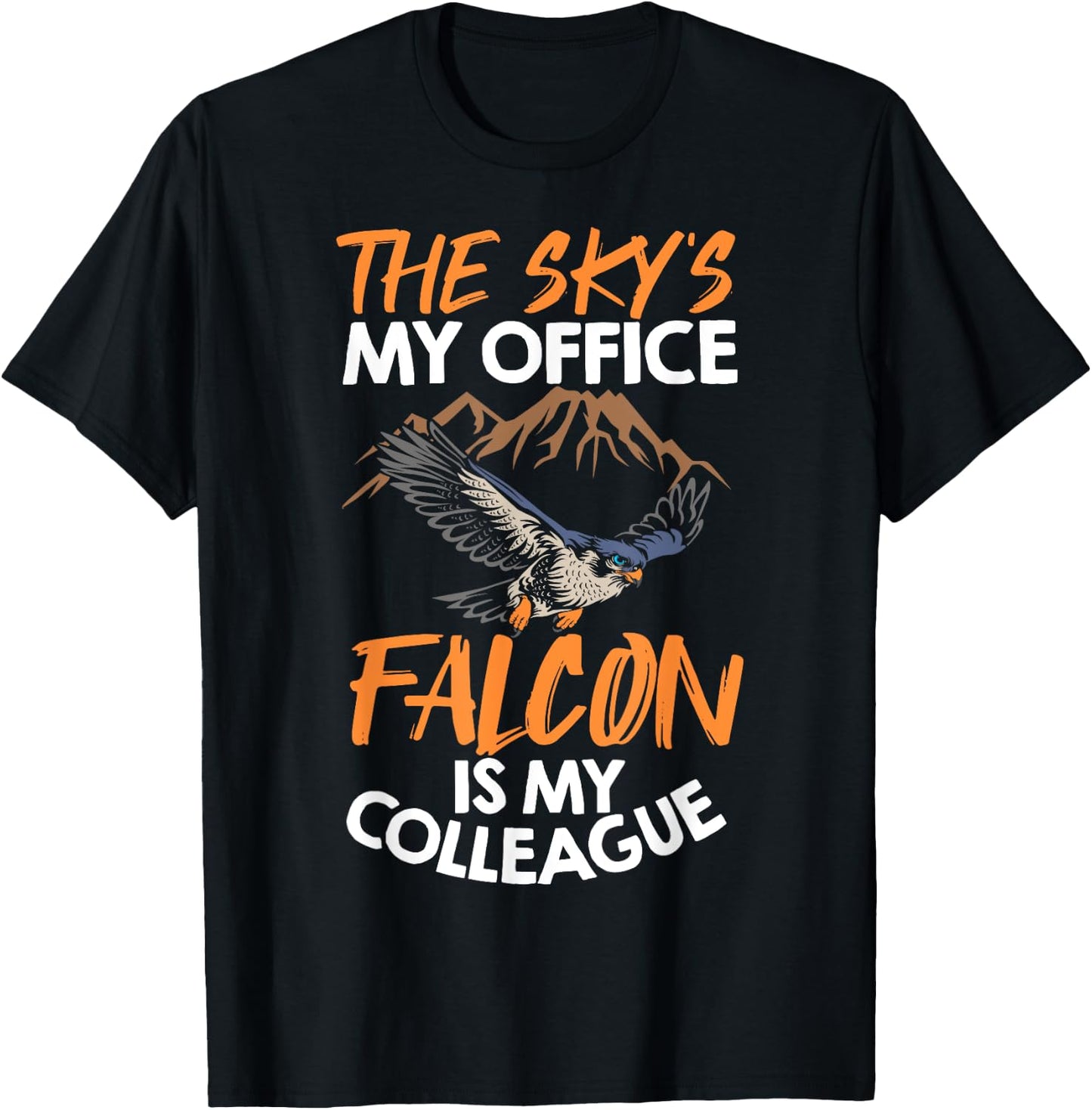Falcon Birder Falconry Bird Ornithology Hawk Hawker Falconer T-Shirt - T-Shirt | Black