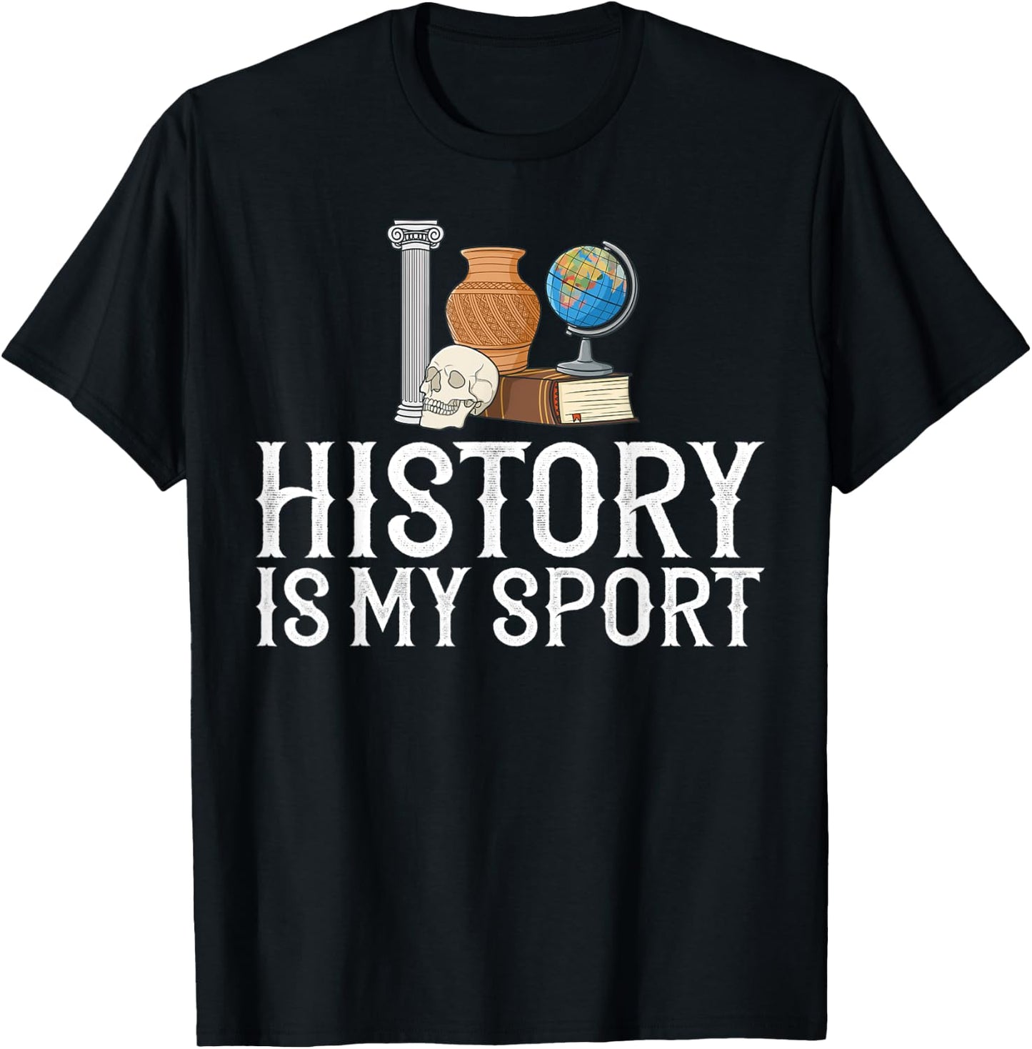 History Teacher Lesson Professor Historian Egypt Rome T-Shirt - T-Shirt | Black