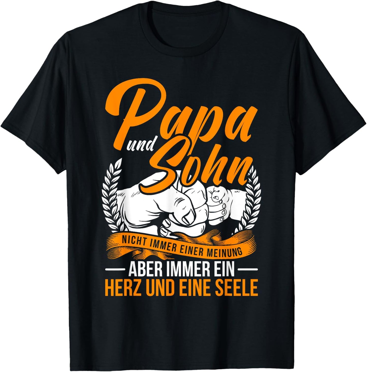 Papa und Sohn Vater Sohn Partner Look Spruch Vatertag T-Shirt - T-Shirt | Black