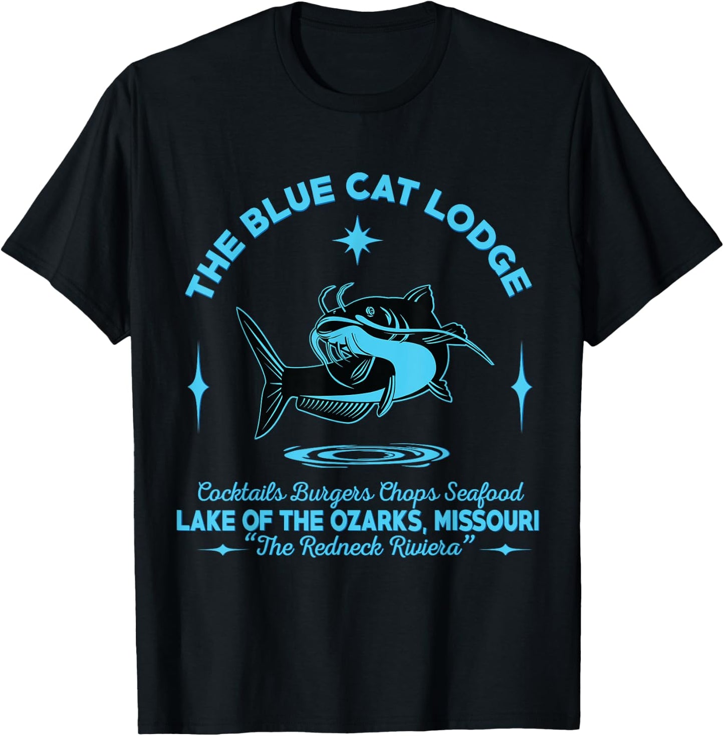 The Blue Cat Lodge lake of the ozarks Missouri classic fish Women T-Shirt - T-Shirt | Black