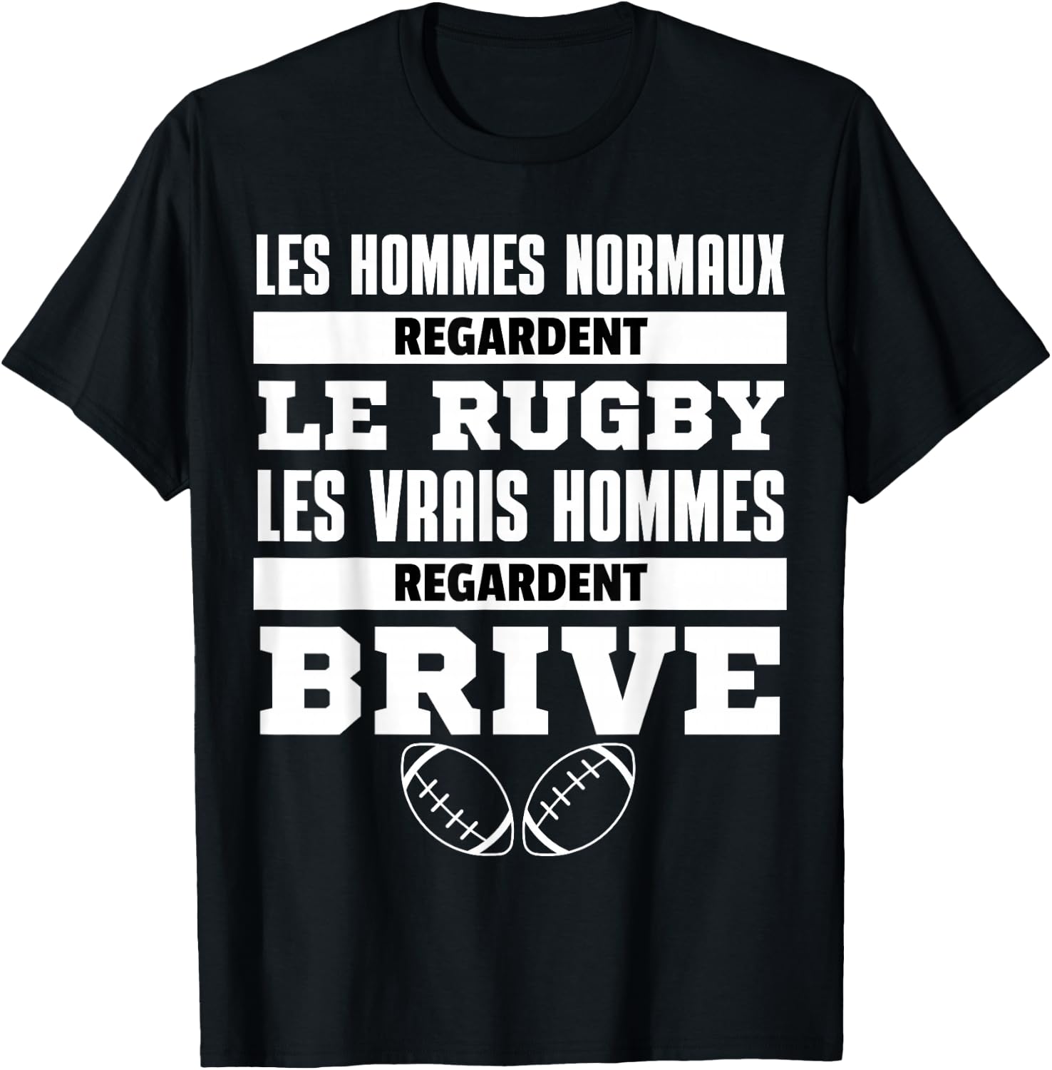 Supporter Rugby Brive Gift Humour T-Shirt - T-Shirt | Black