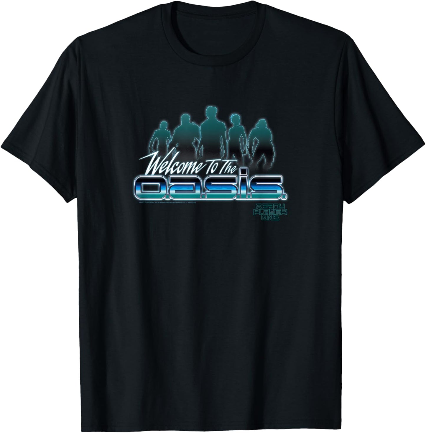 Ready Player One Welcome To The Oasis Text T-Shirt - T-Shirt | Black