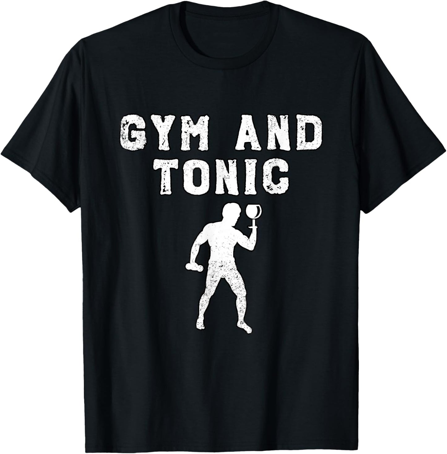 Humorous Gym and Tonic Drinks Fitness T-Shirt - T-Shirt | Black