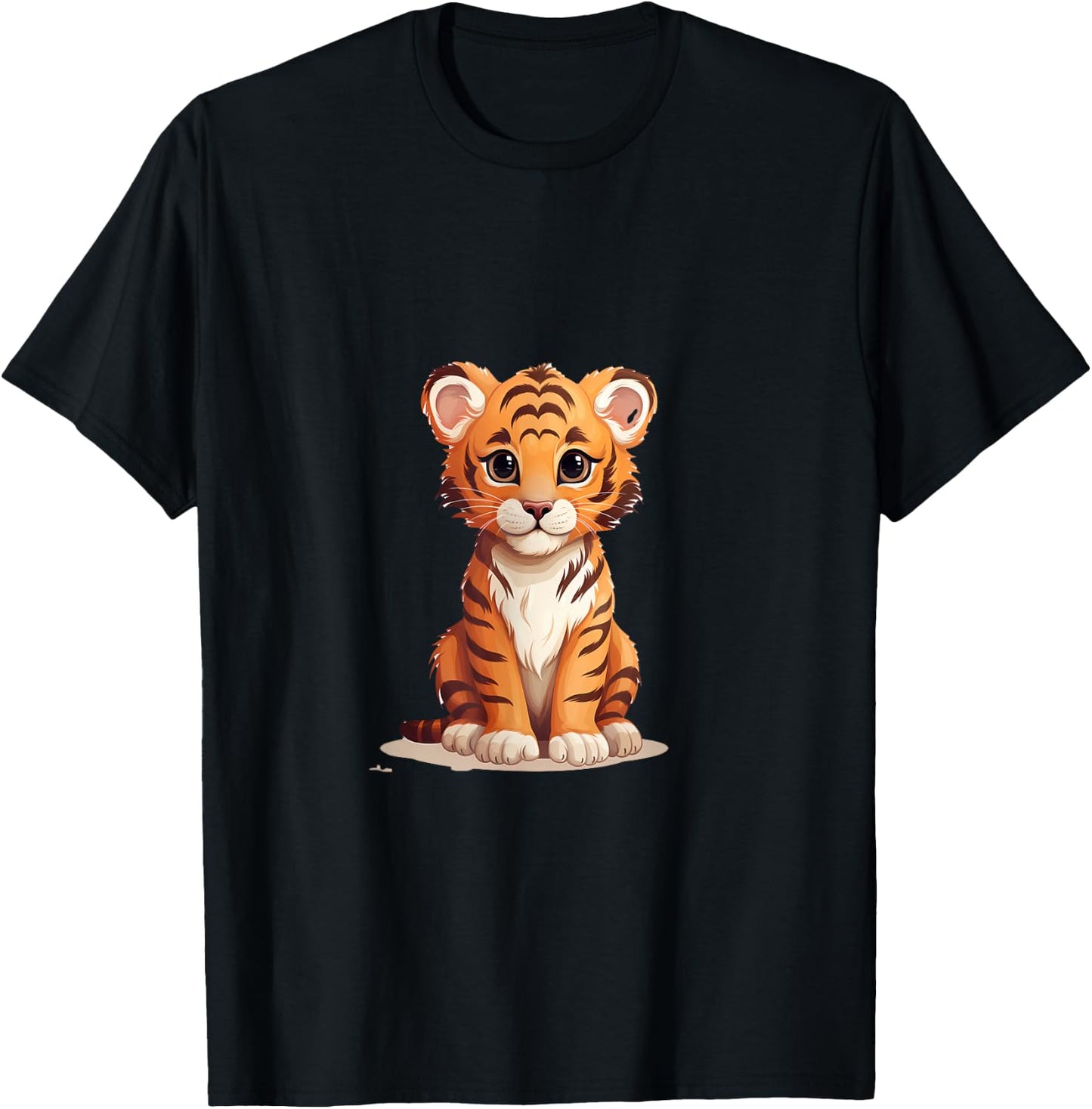 Cute Tiger Baby Animal , black T-Shirt - T-Shirt | Black
