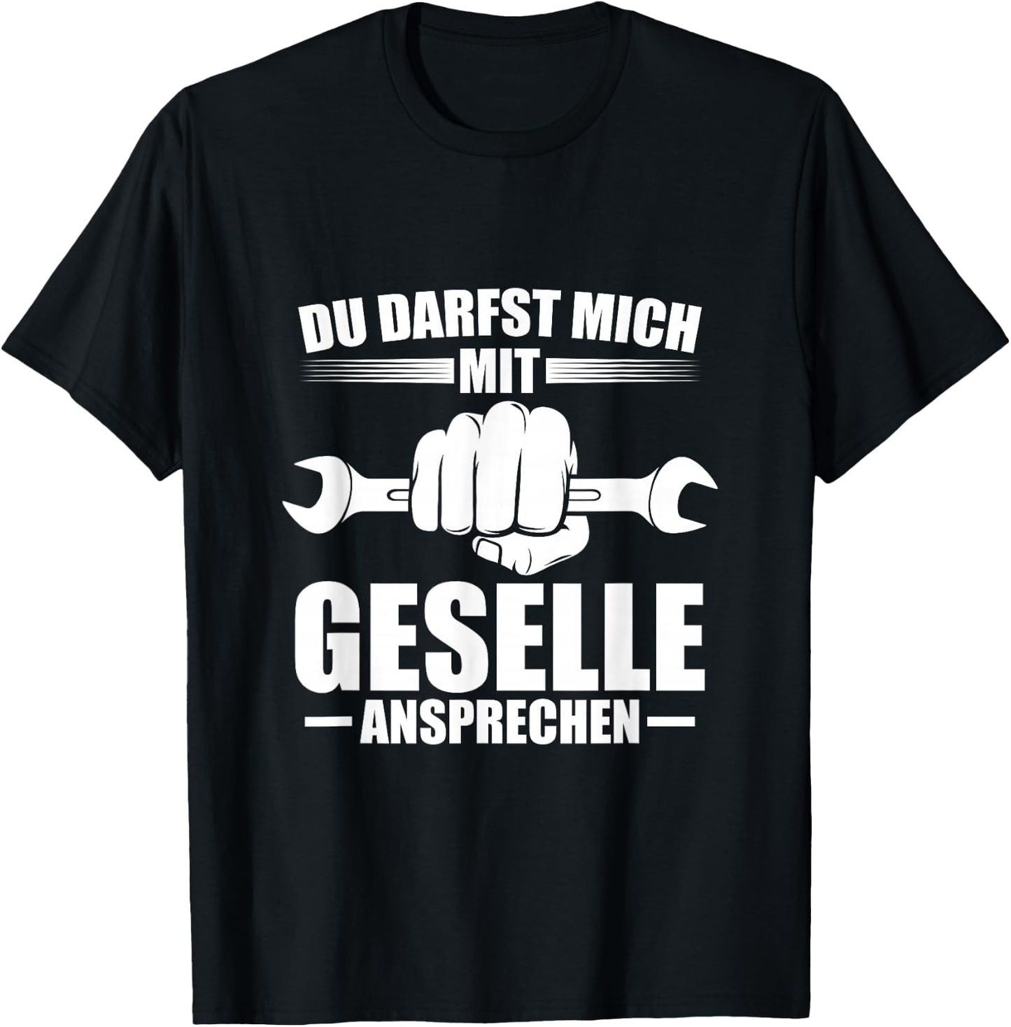 Men's with German Text "Bestandene Gesell" [German Language], black, s T-Shirt - T-Shirt | Black