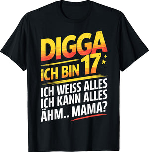 17th Birthday Boy Girl 17 Years 2008 Funny Gift , black T-Shirt - T-Shirt | Black