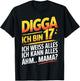 17th Birthday Boy Girl 17 Years 2008 Funny Gift , black T-Shirt - T-Shirt | Black