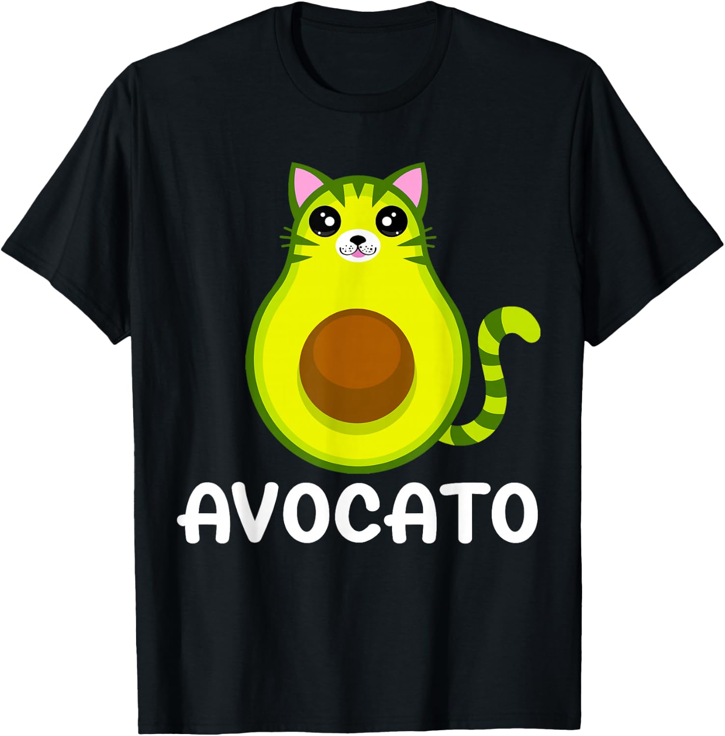 Avogato Avocado Avocato Funny Cat Lover Cat Dad Cat Mother , black T-Shirt - T-Shirt | Black