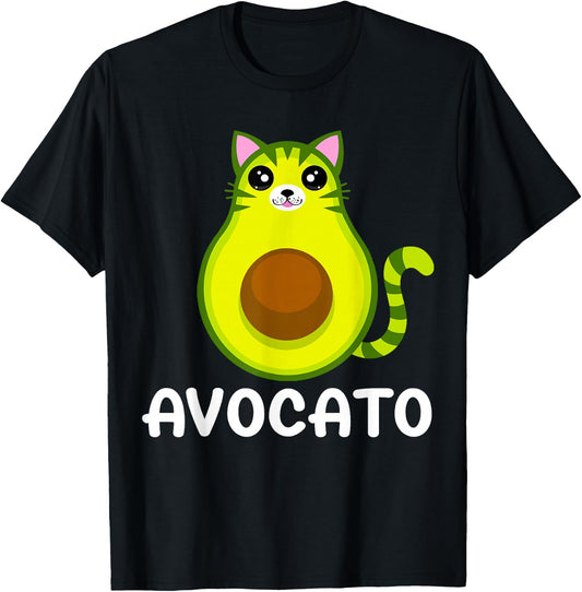 Avogato Avocado Avocato Funny Cat Lover Cat Dad Cat Mother , black T-Shirt - T-Shirt | Black