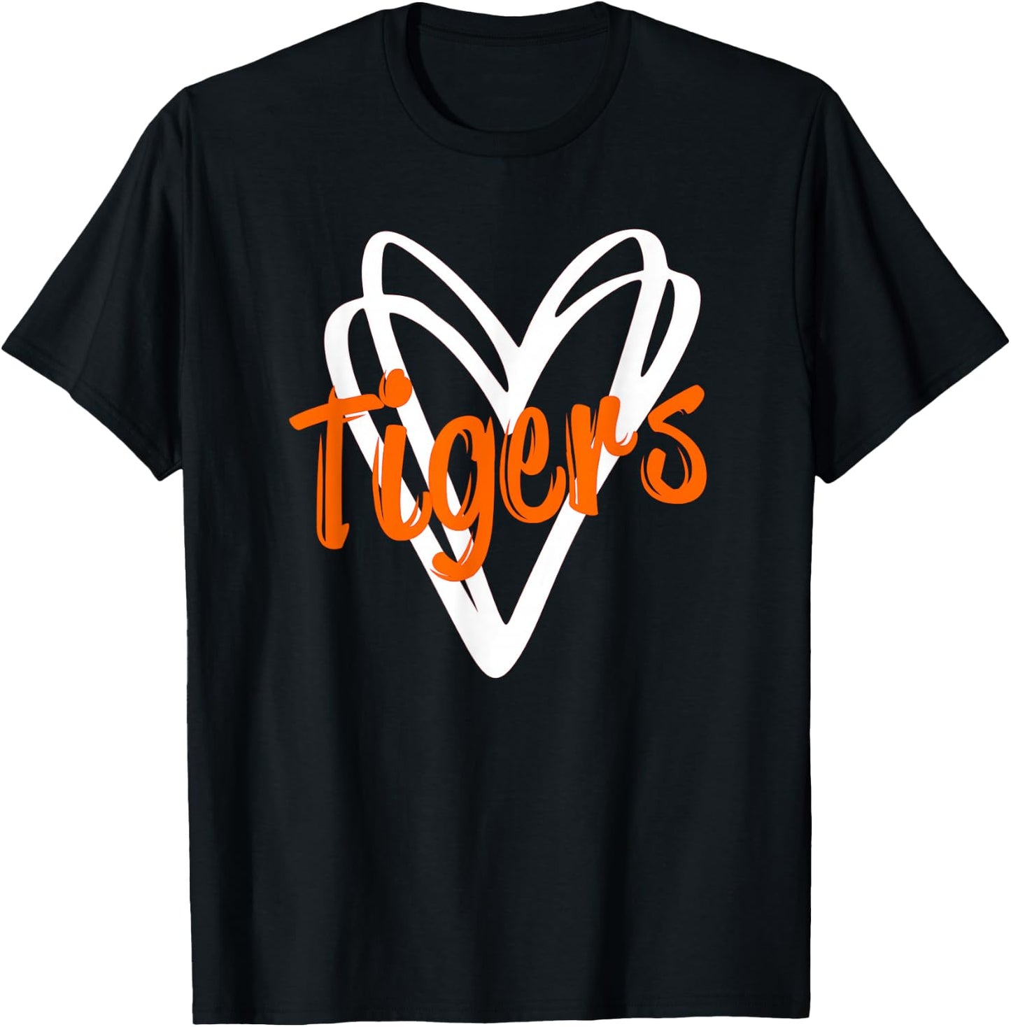 Tigers School Sports Fan Team Spirit Mascot Cute T-Shirt - T-Shirt | Black