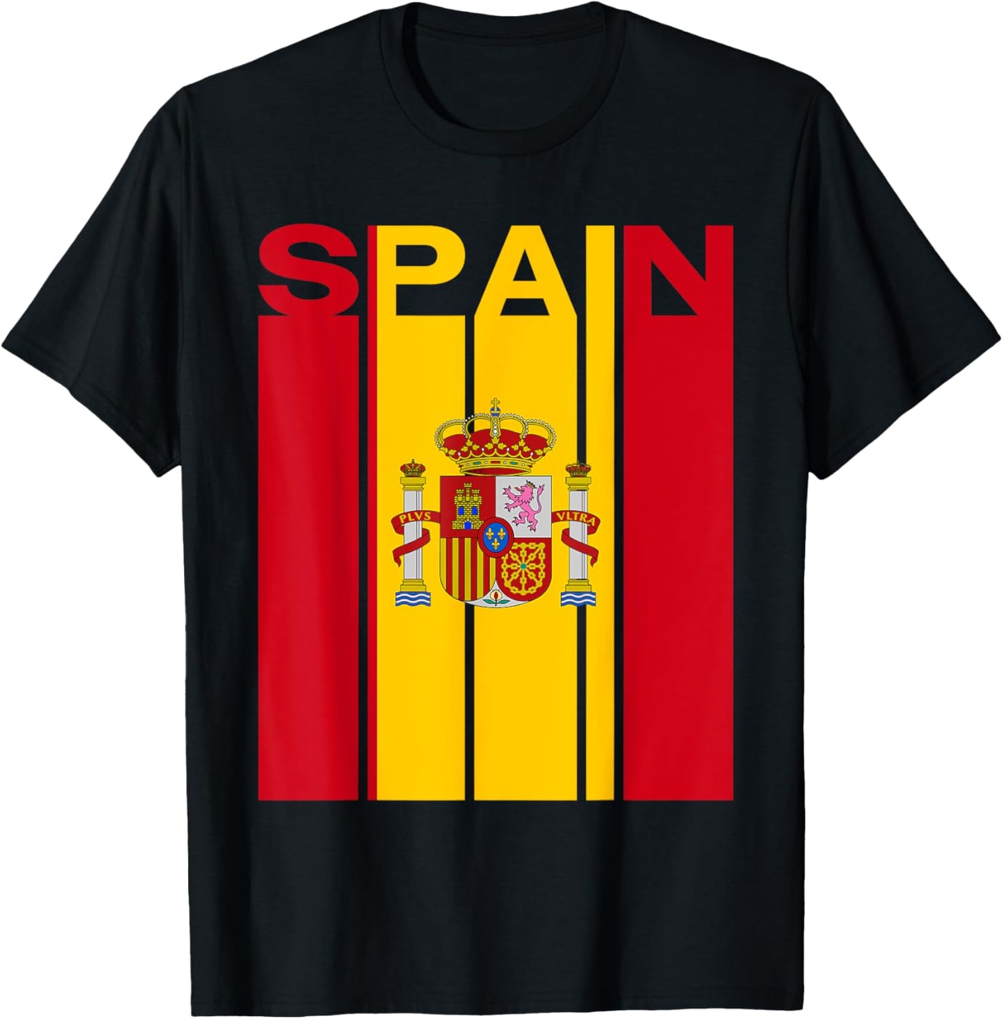 Spain Flag T-Shirt - T-Shirt | Black