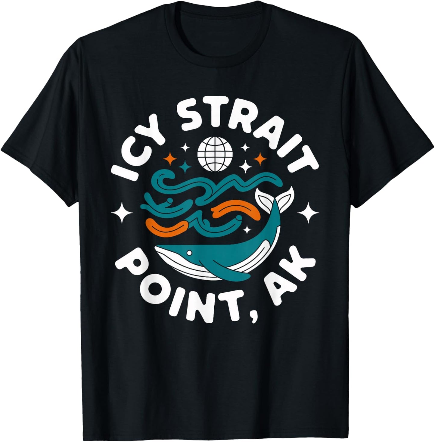 Icy Strait Point, AK Shirt Alaska Adventure Moose T-Shirt - T-Shirt | Black