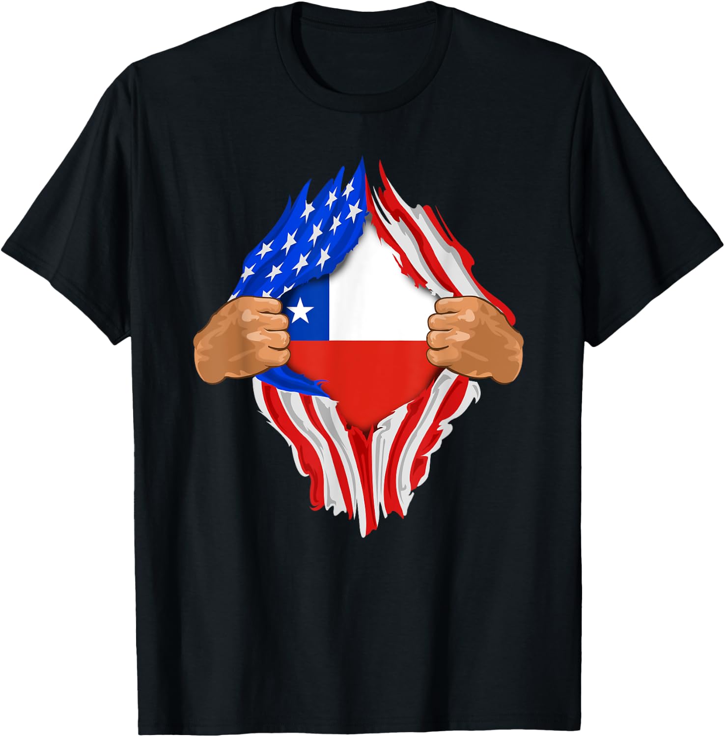 Chilean Blood Inside Me | Chile Flag Gift T-Shirt - T-Shirt | Black