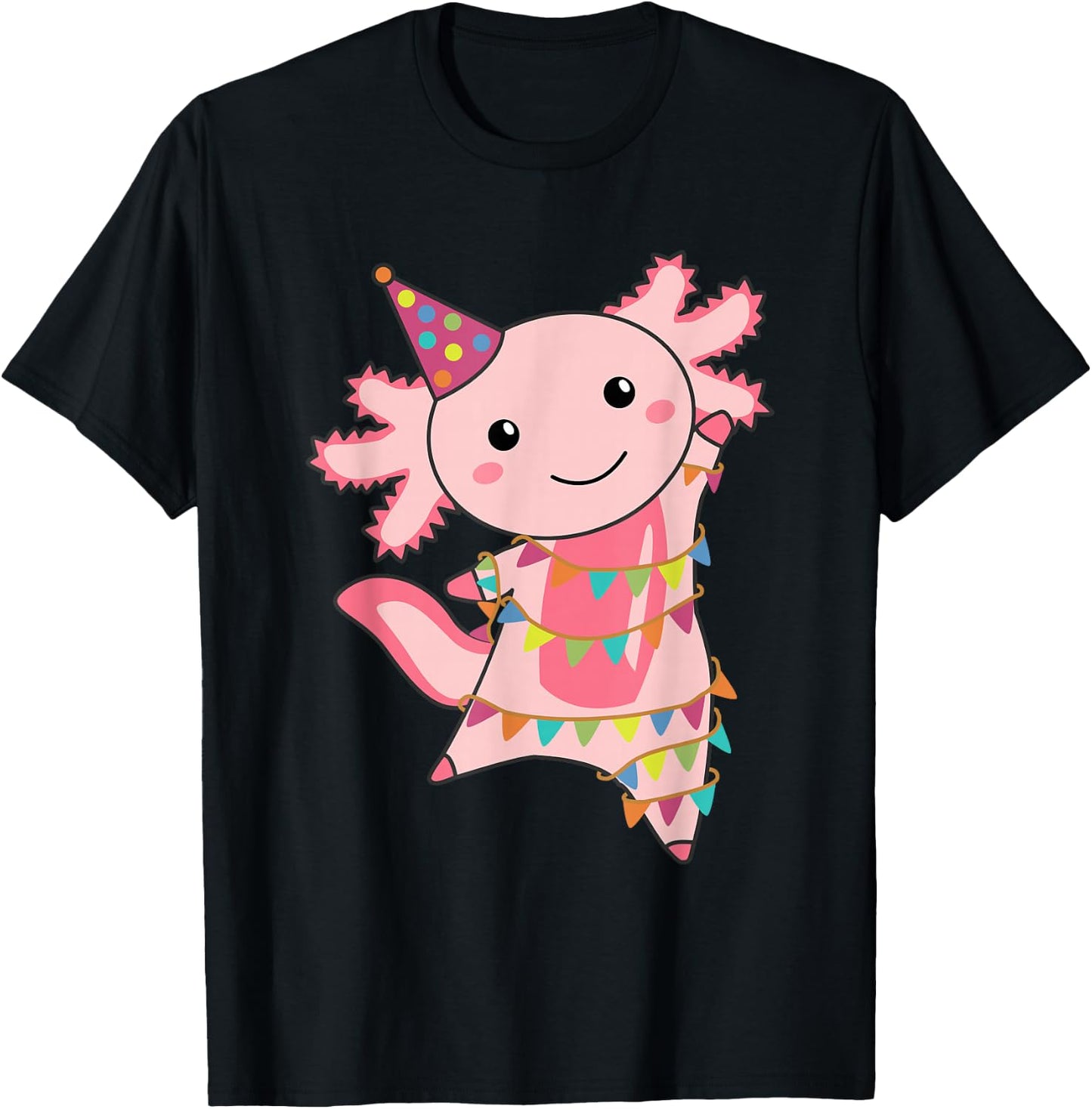 Axolotl Birthday for Children a Birthday Axolotl T-Shirt - T-Shirt | Black
