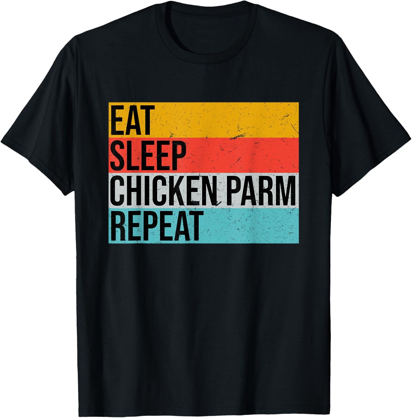 Funny Italian Foodie Parmesan Design For Chicken Parm Lovers T-Shirt - T-Shirt | Black