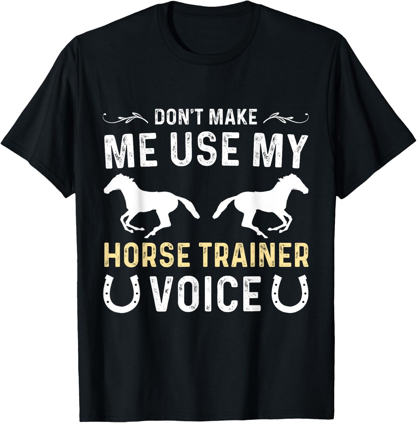 Funny horse trainer assistant thank you equestrian trainer T-Shirt - T-Shirt | Black