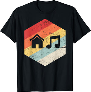 Vintage Retro House Music T-Shirt - T-Shirt | Black