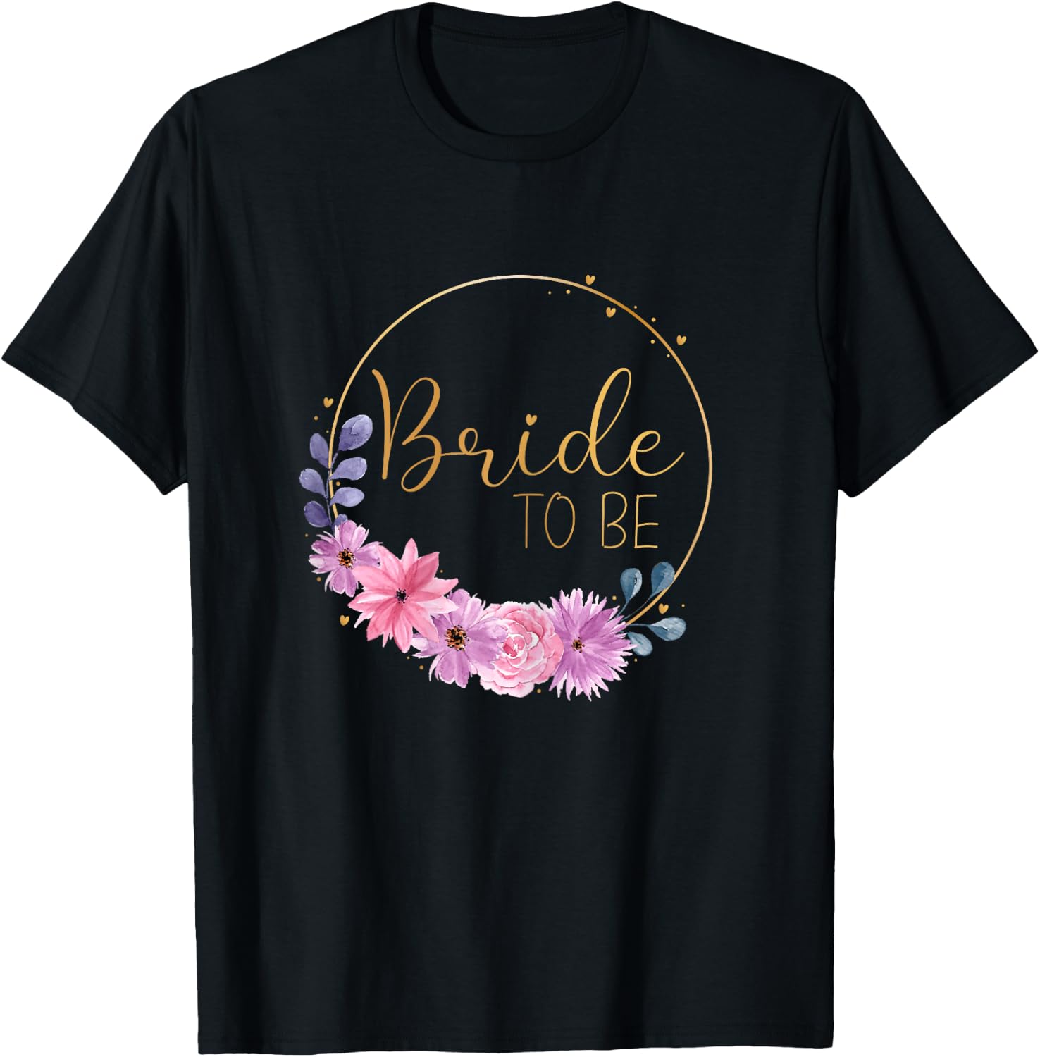 Bride to be Junggesellenabschied Hochzeit rosa Blumen T-Shirt - T-Shirt | Black