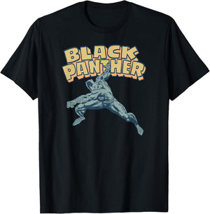 Amazon Essentials Men's MARVEL BLACK PANTHER COMIC POSE , Black, Small T-Shirt - T-Shirt | Black