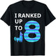 I Ranked Up To 8 Birthday Video Game Llama Piñata Birthday T-Shirt - T-Shirt | Black