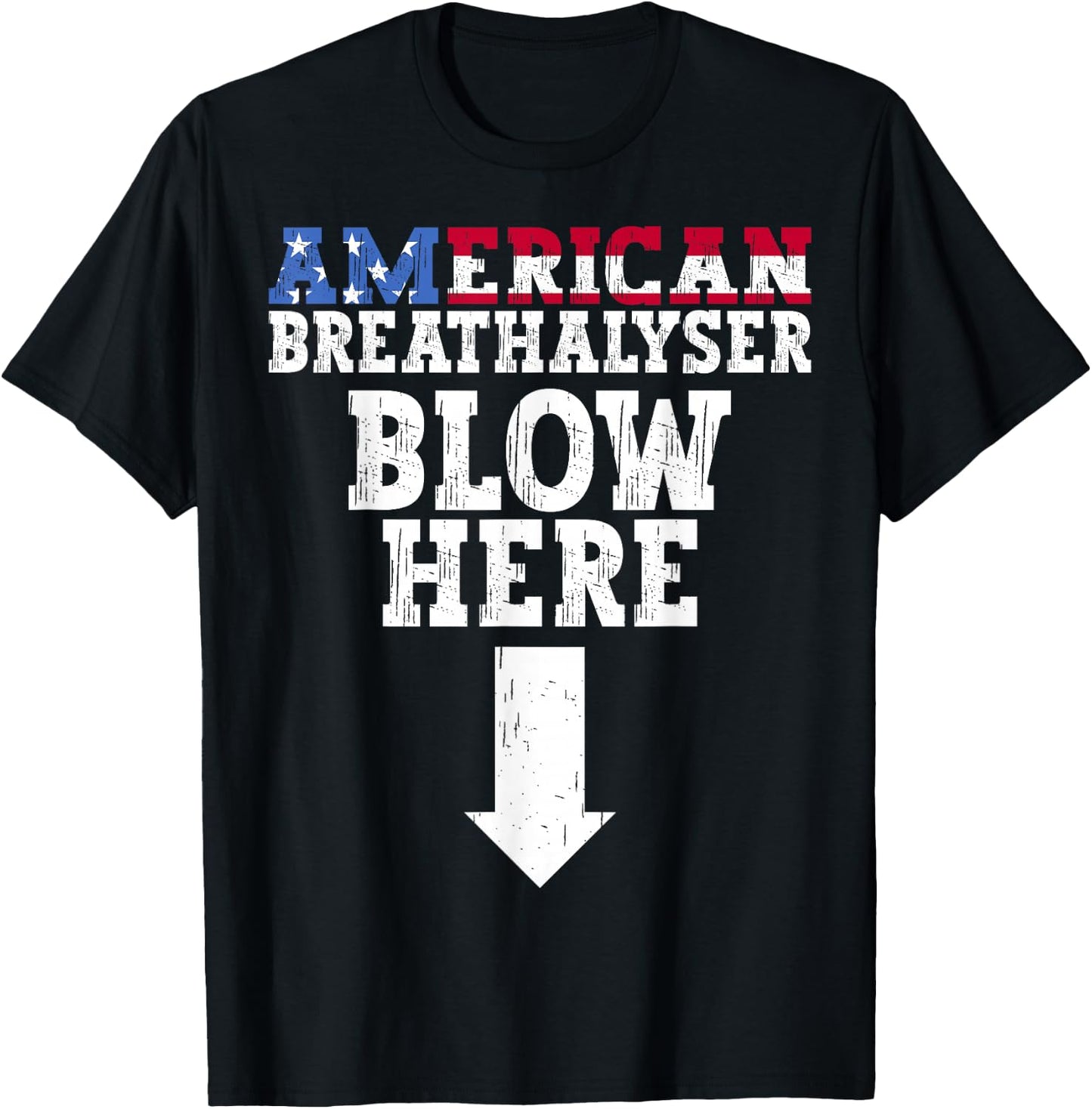 American Breathalyzer 4th Of July USA Funny Patriotic T-Shirt - T-Shirt | Black