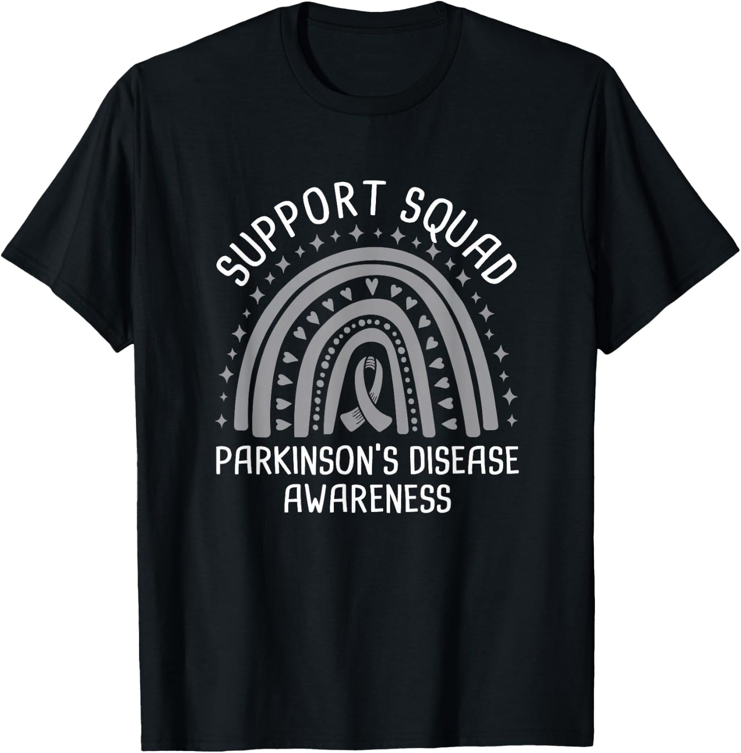 Support Squad Parkinson’s Disease Awareness T-Shirt - T-Shirt | Black