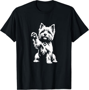 Cute Cairn Terrier Heart Dog Graphic Design T-Shirt - T-Shirt | Black