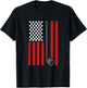Retro American Flag Golf Gift Golfer Funny Golf T-Shirt - T-Shirt | Black