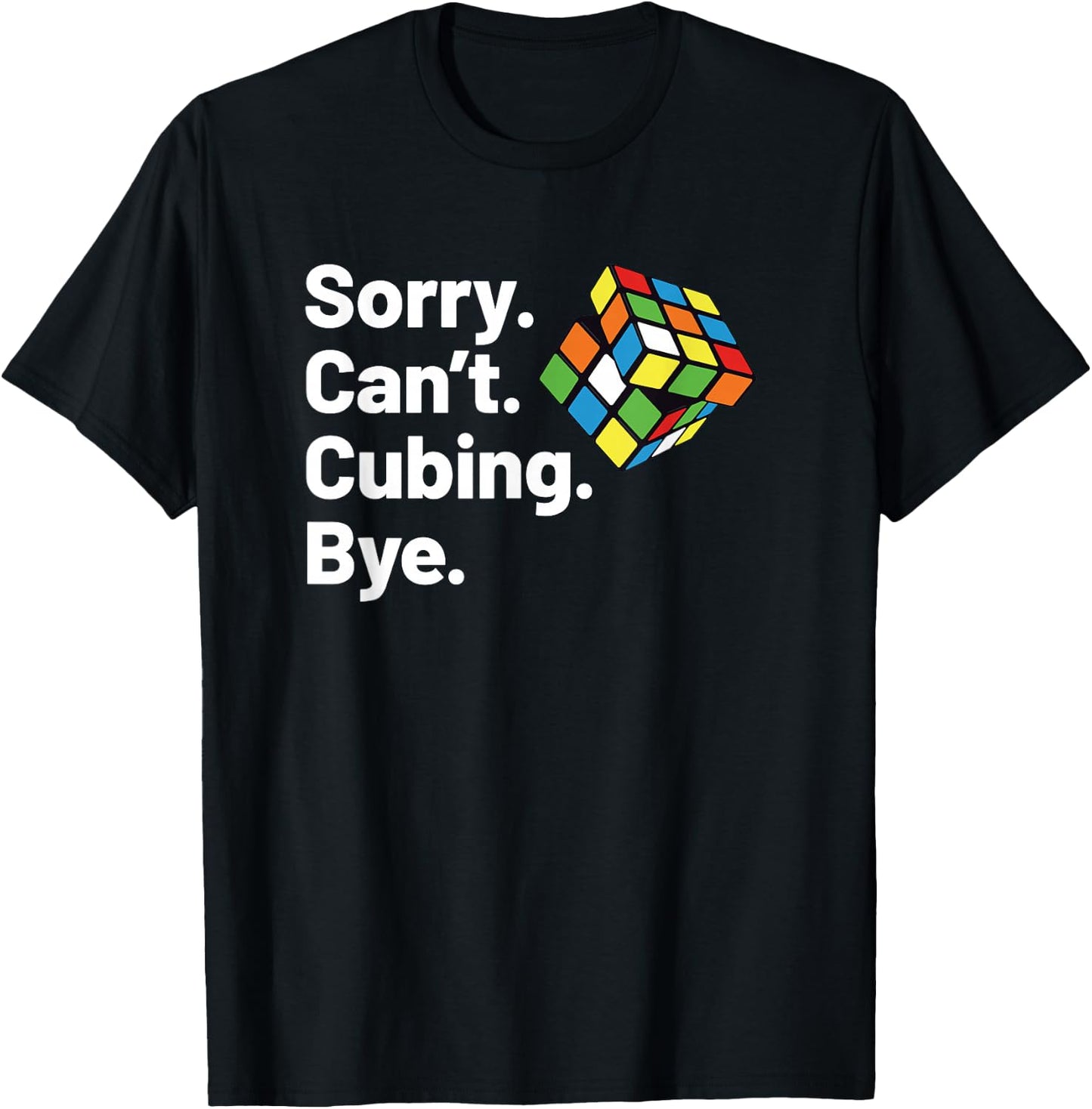 Sorry Can't Puzzle Cubes Funny Speed Cubing Youth Math T-Shirt - T-Shirt | Black