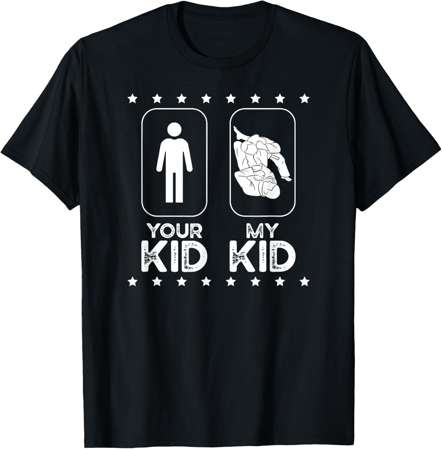 My Kid Jiu-Jitsu Dad Jiu-Jitsu Fighter Father BJJ Dad T-Shirt - T-Shirt | Black