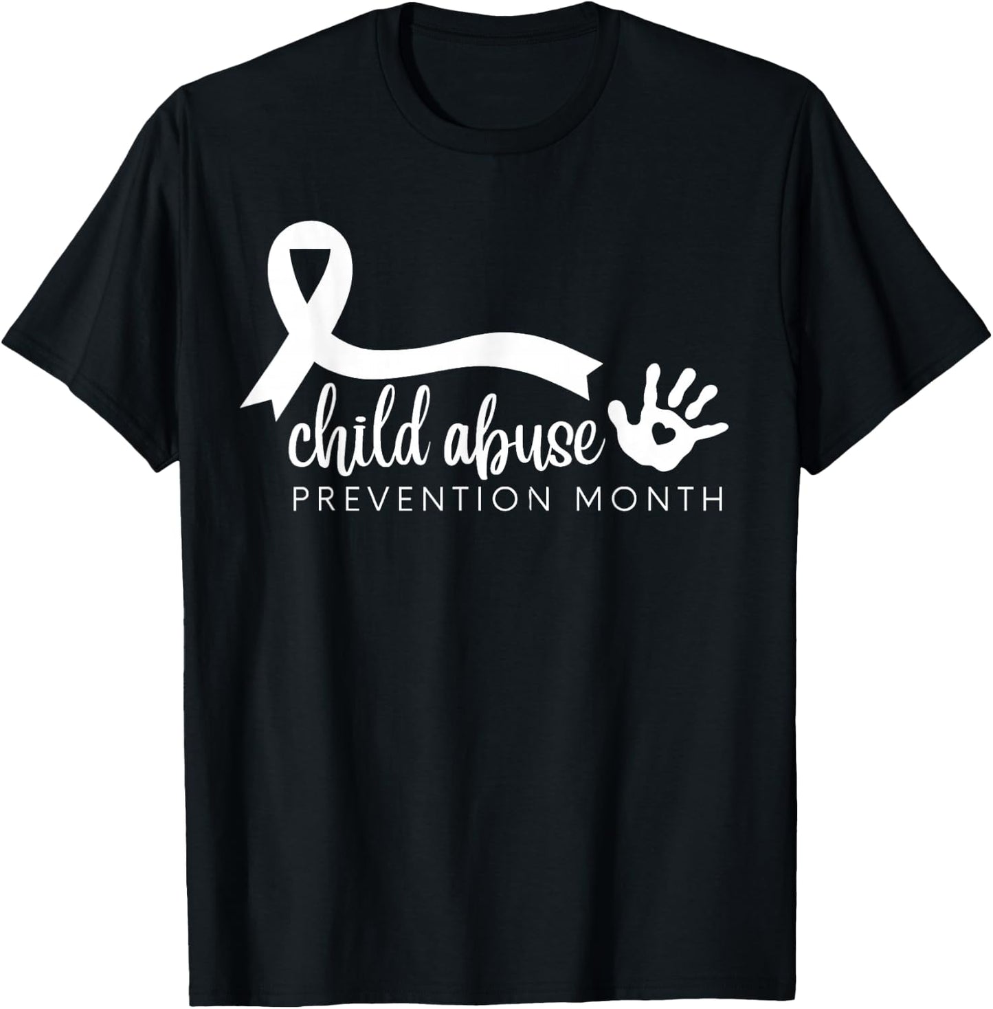 In April We Wear Blue Cool Child Abuse Prevention Awareness T-Shirt - T-Shirt | Black