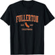 Fullerton California CA Vintage Athletic Sports Design T-Shirt - T-Shirt | Black