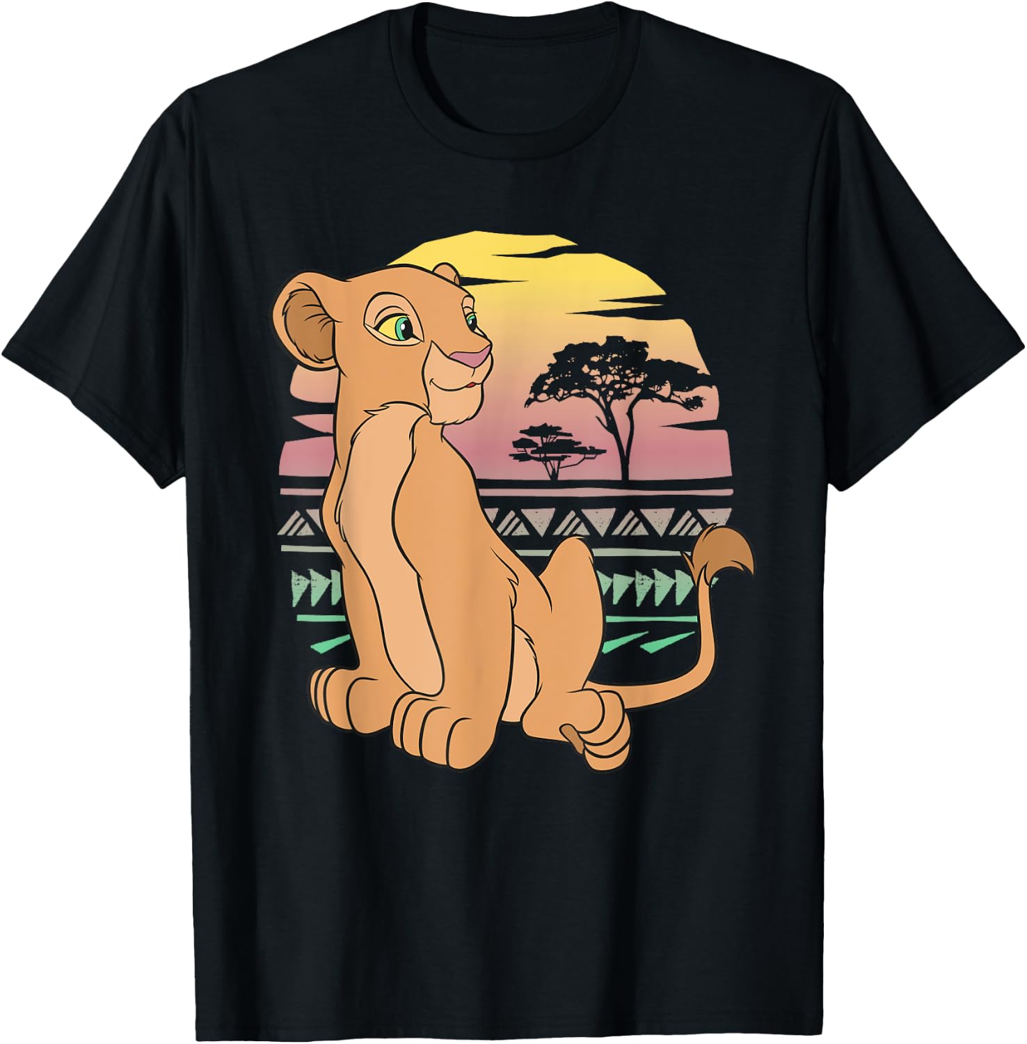 Disney The Lion King 90s Nala , Black, S T-Shirt - T-Shirt | Black