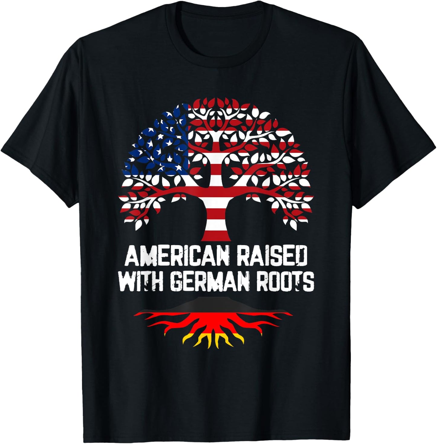 American raised with German roots American T-Shirt - T-Shirt | Black