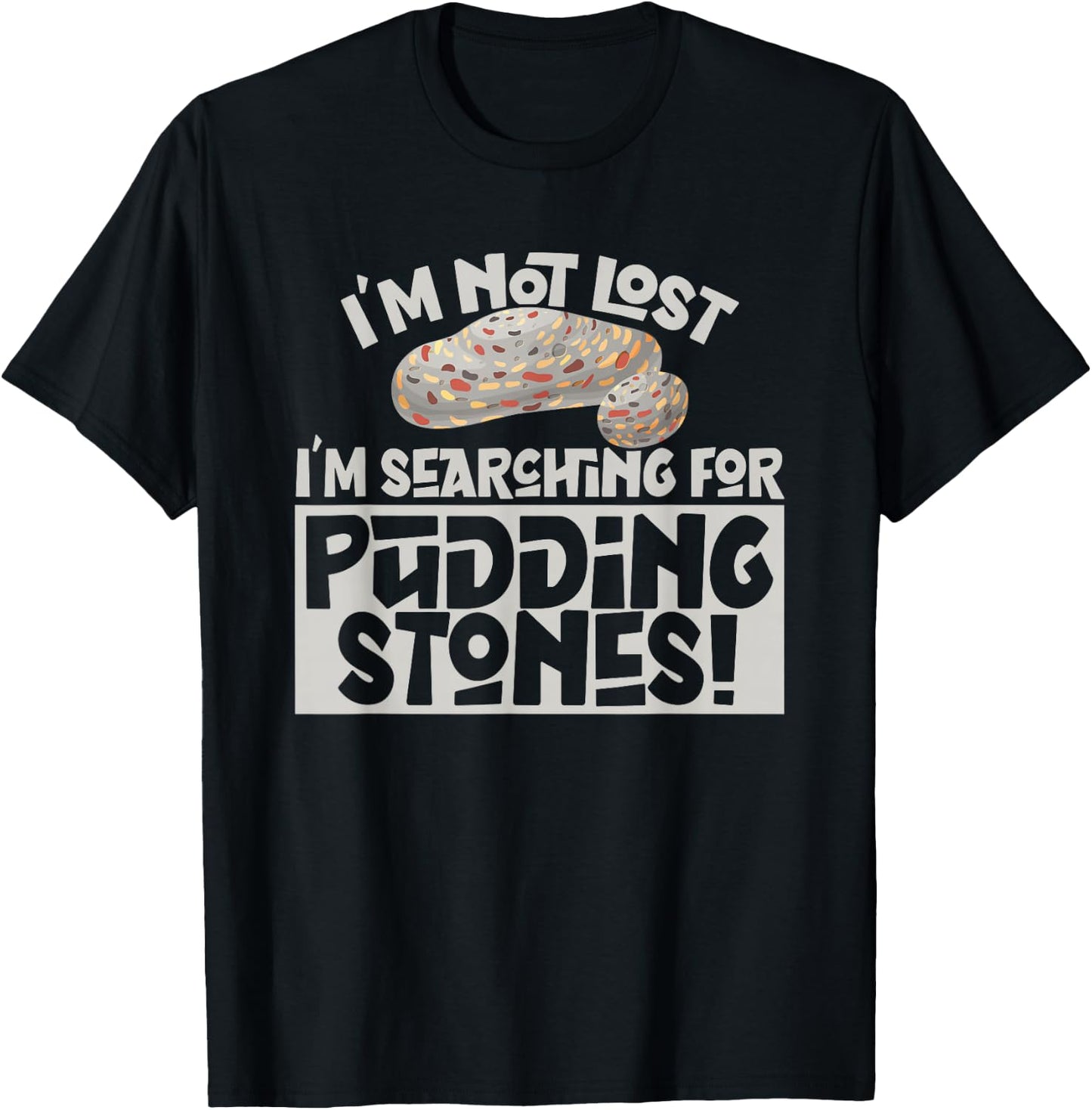 Rock Collector Pudding Stone T-Shirt - T-Shirt | Black