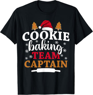 Baking Crew Christmas Cookie Baking Team Captain T-Shirt - T-Shirt | Black