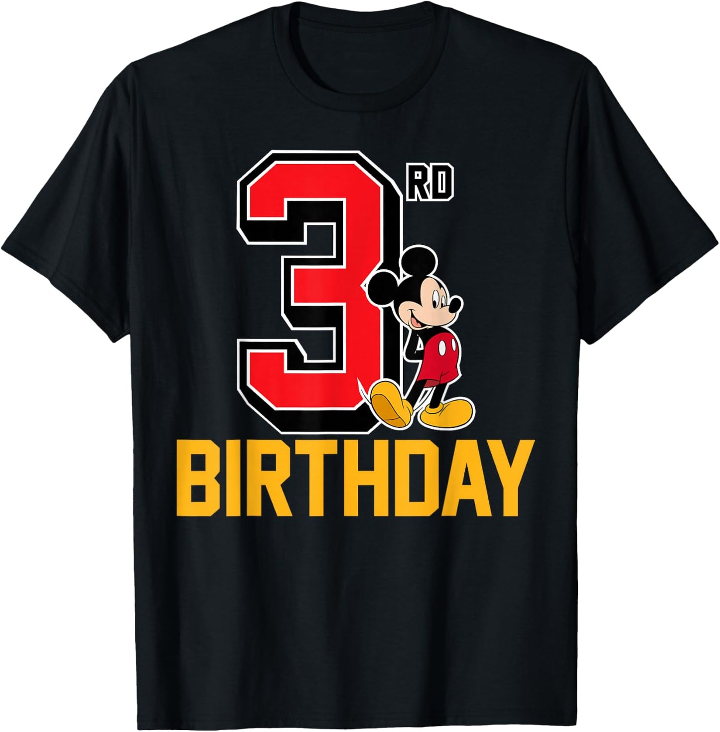 Disney - Mickey Mouse My 3rd Birthday T-Shirt - T-Shirt | Black