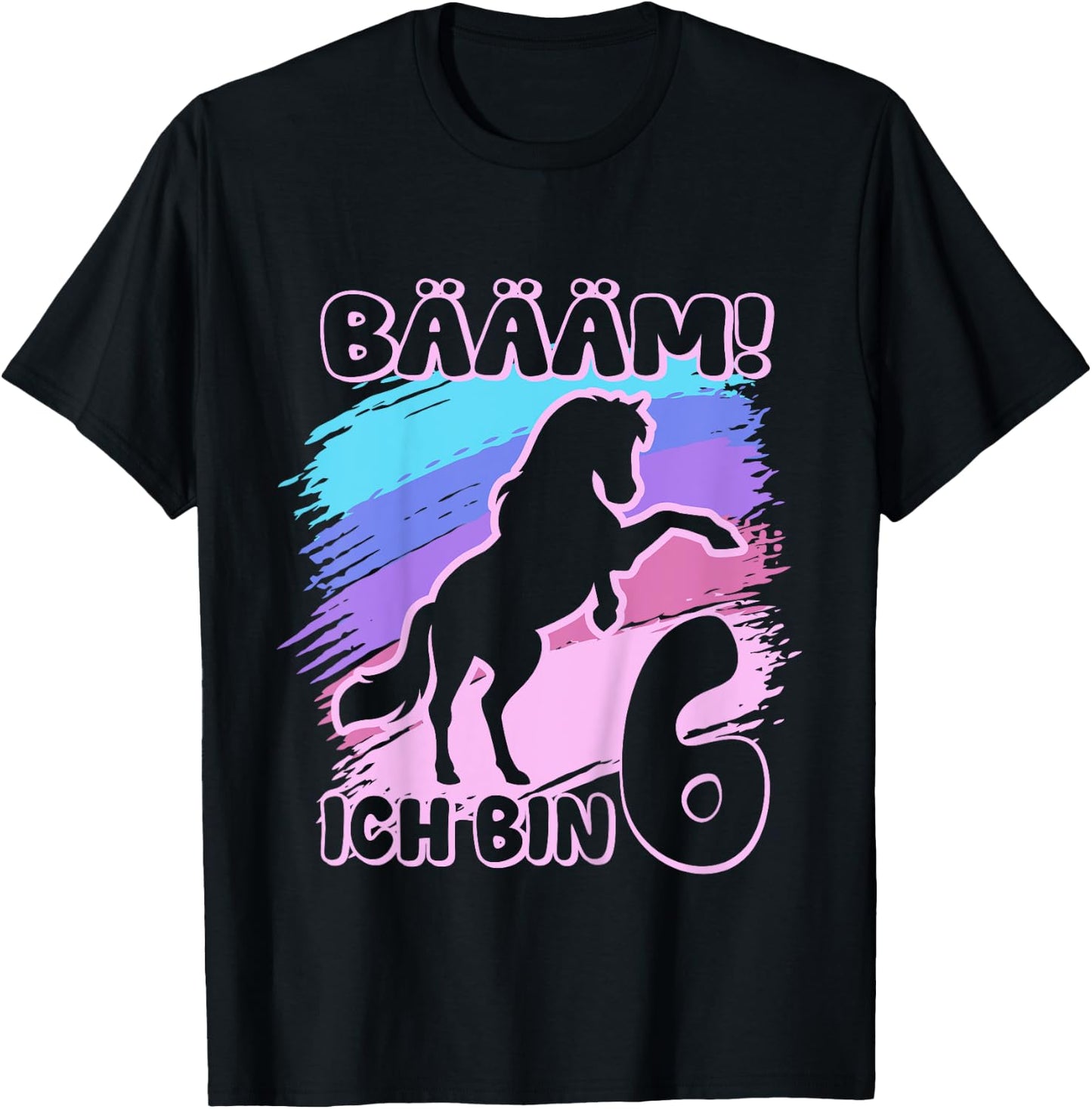 Kinder Bäm ich bin 6 | Schulkind | Einschulung T-Shirt - T-Shirt | Black