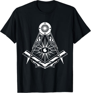 Freemason Emblem , Black, S T-Shirt - T-Shirt | Black