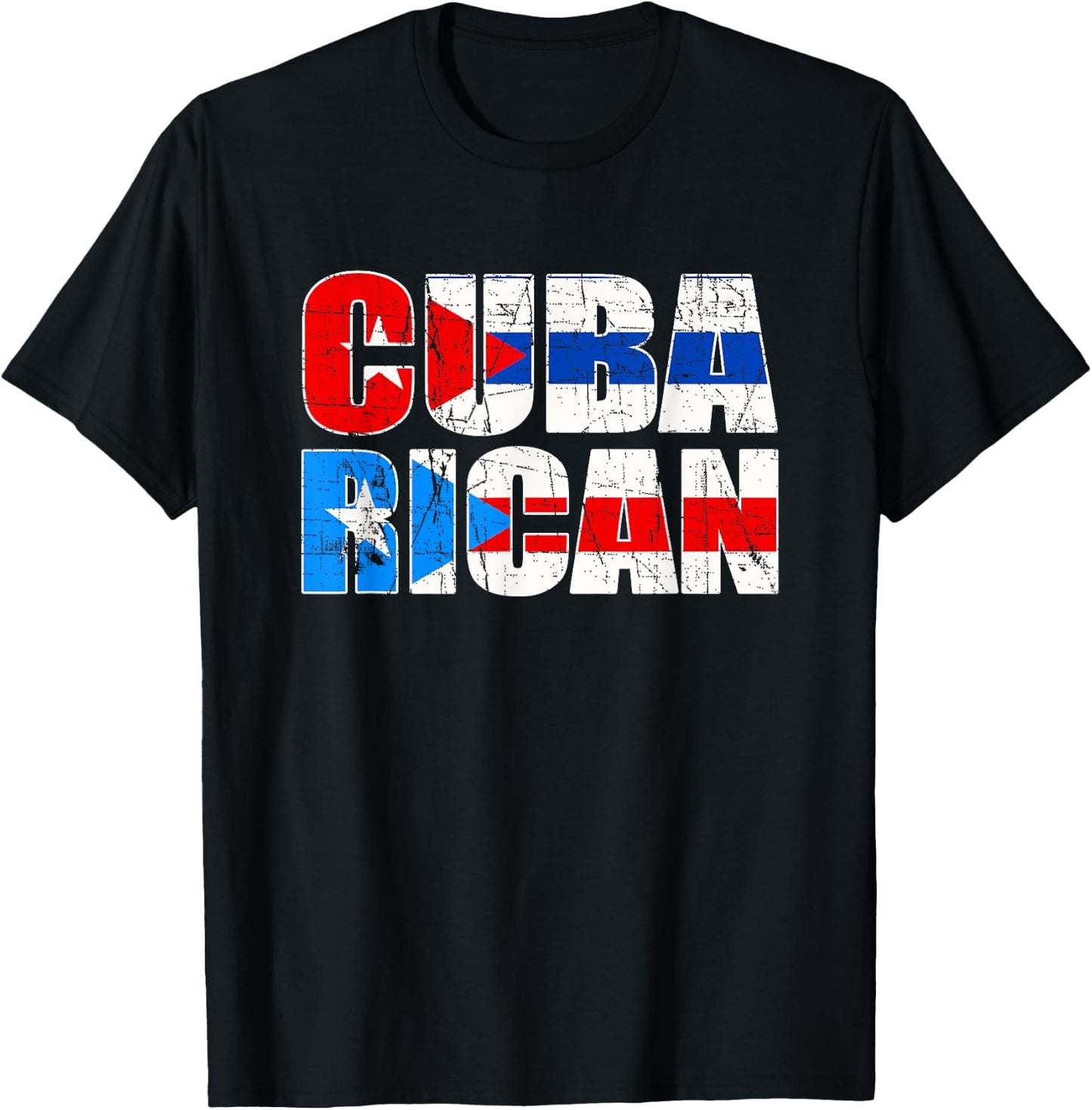 CubaRican Puerto Rico Cuba - Puerto Rican T-Shirt - T-Shirt | Black