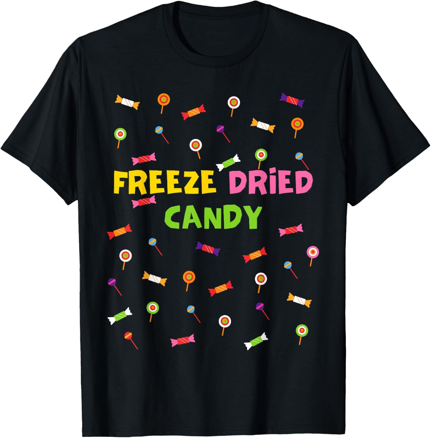 Freeze Dried Candy - Freeze Dried Candy , Small, Black T-Shirt - T-Shirt | Black