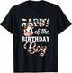 Daddy Of The Birthday Boy Cow Farm 1St Birthday Boy T-Shirt - T-Shirt | Black