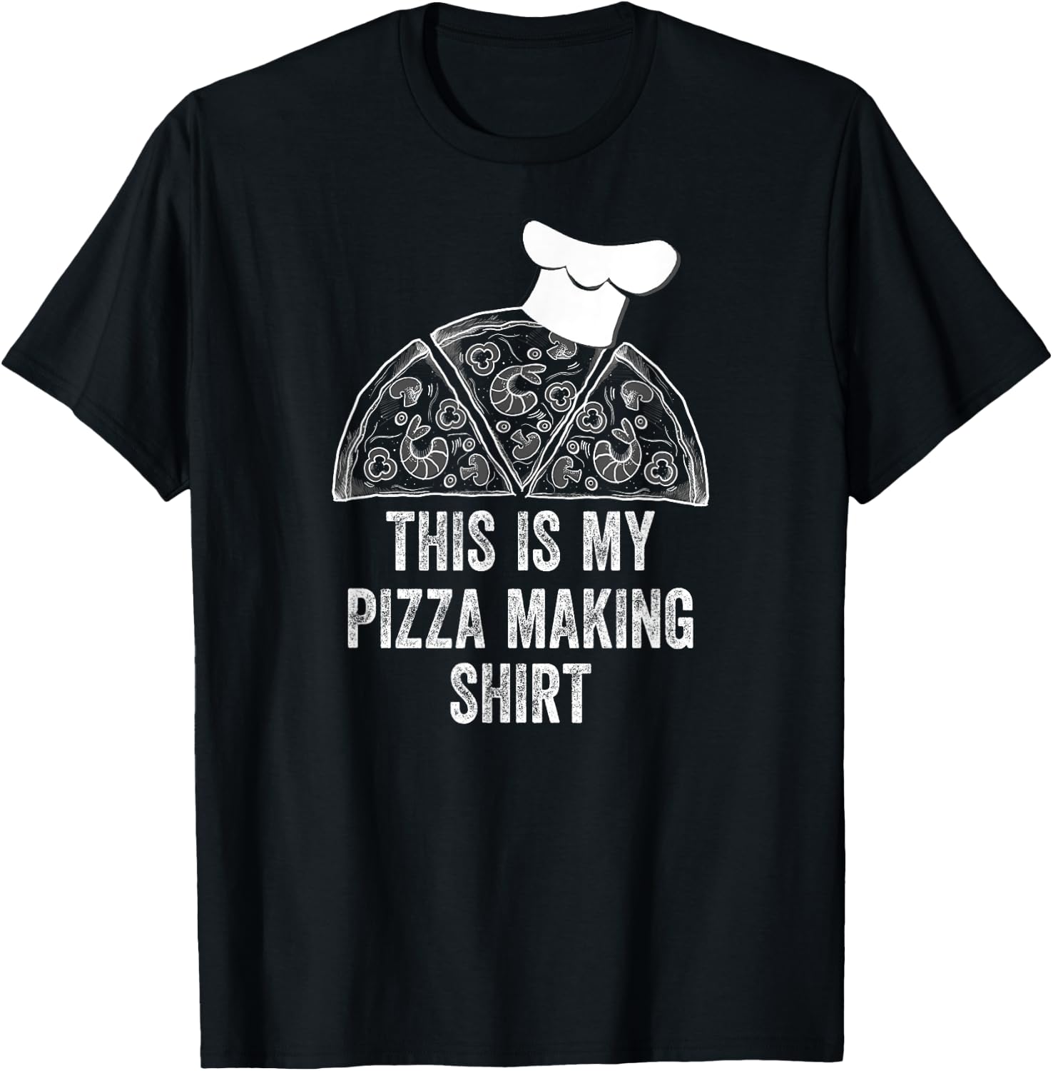 Vintage This Is My Pizza Making Shirt Funny Pizza Chef Gifts T-Shirt - T-Shirt | Black