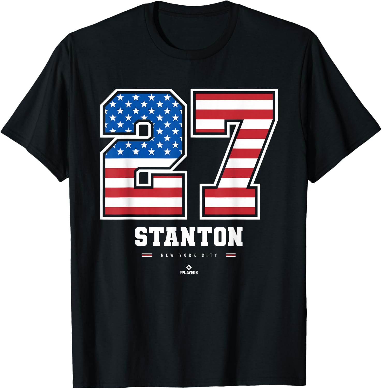 Giancarlo Stanton - US Flag Number T-Shirt - T-Shirt | Black