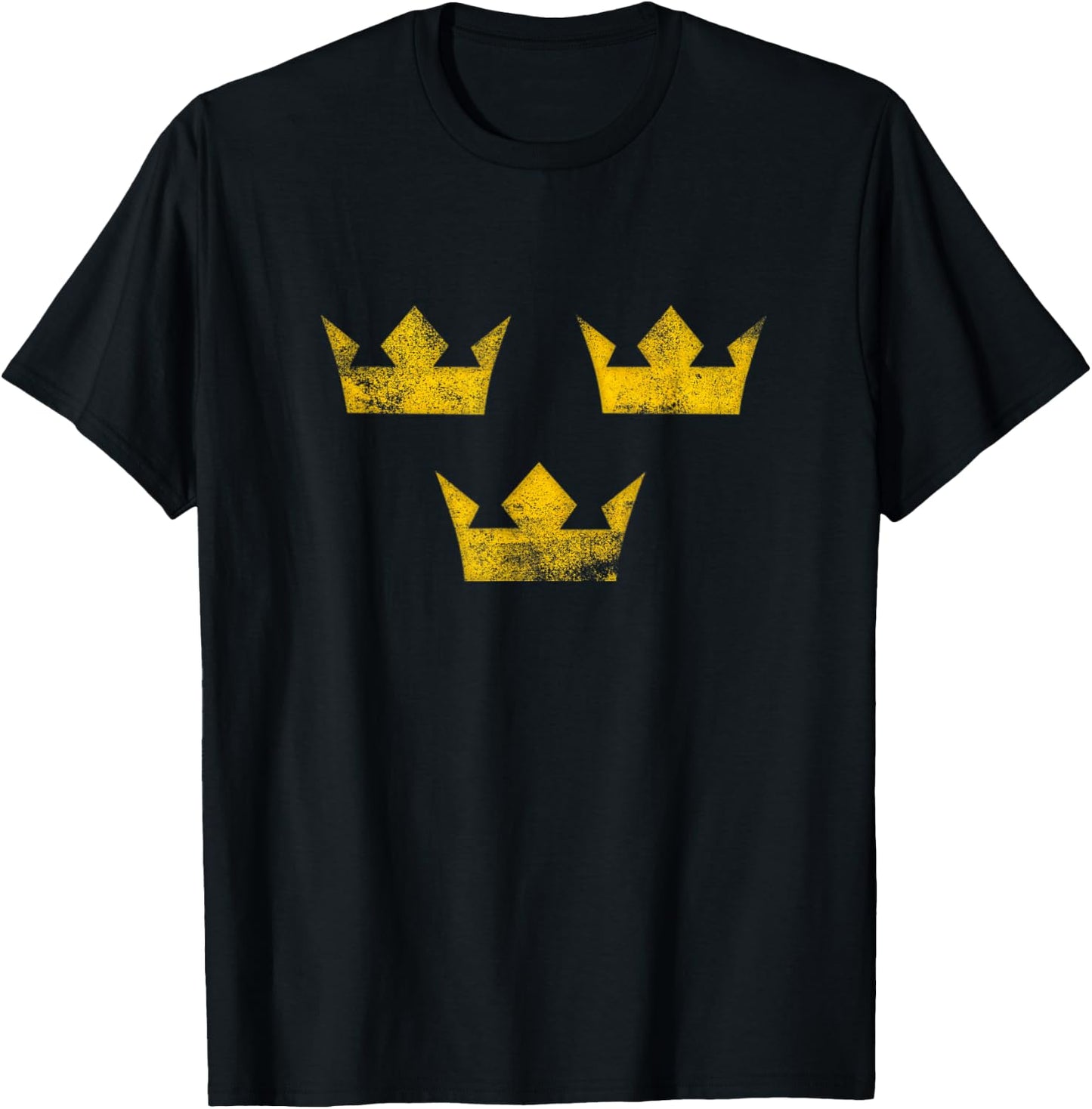 Sweden Sverige Ice Hockey Distressed Vintage , blue, s T-Shirt - T-Shirt | Black