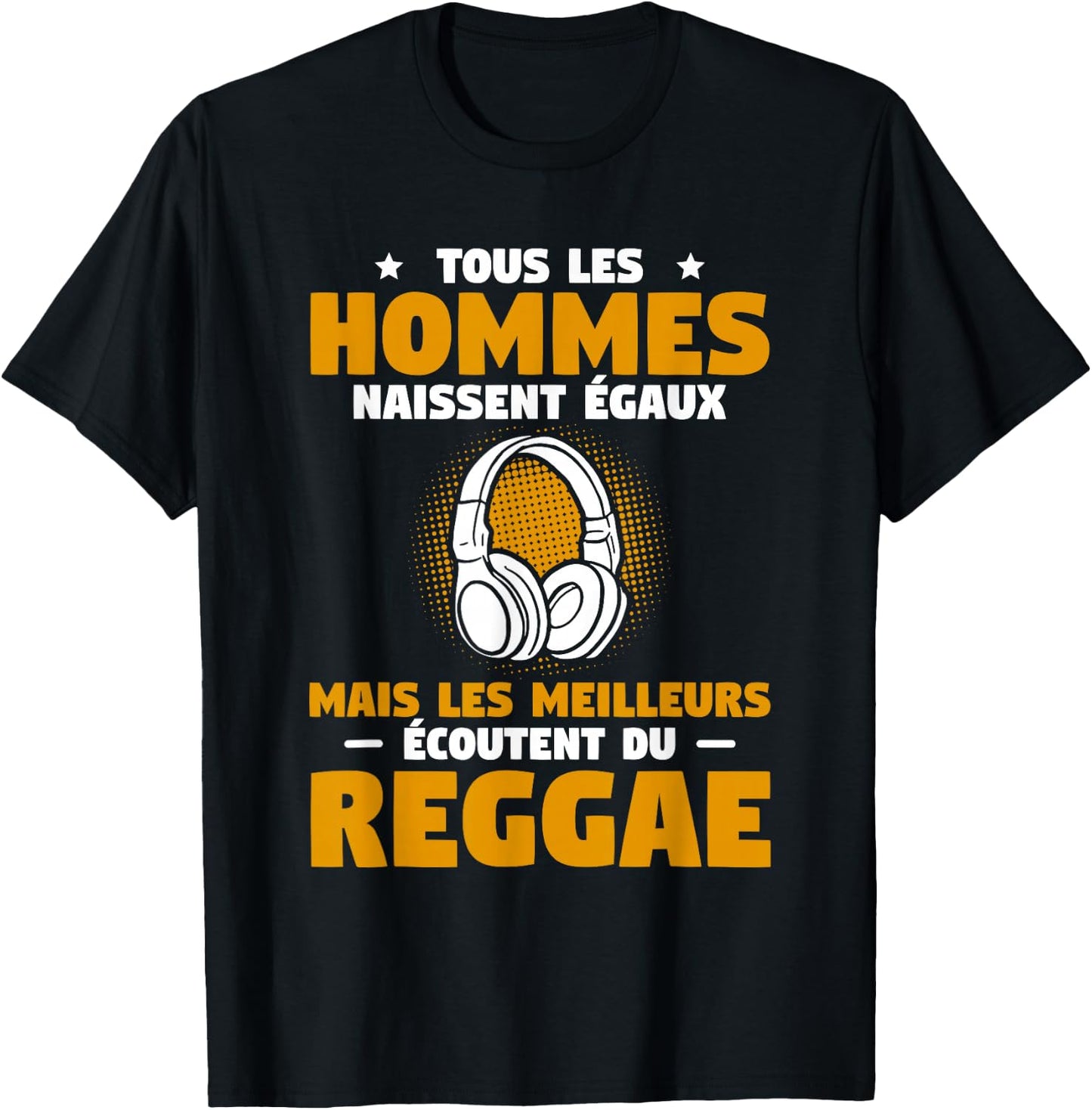All Men Listen To Reggae , Black, S T-Shirt - T-Shirt | Black