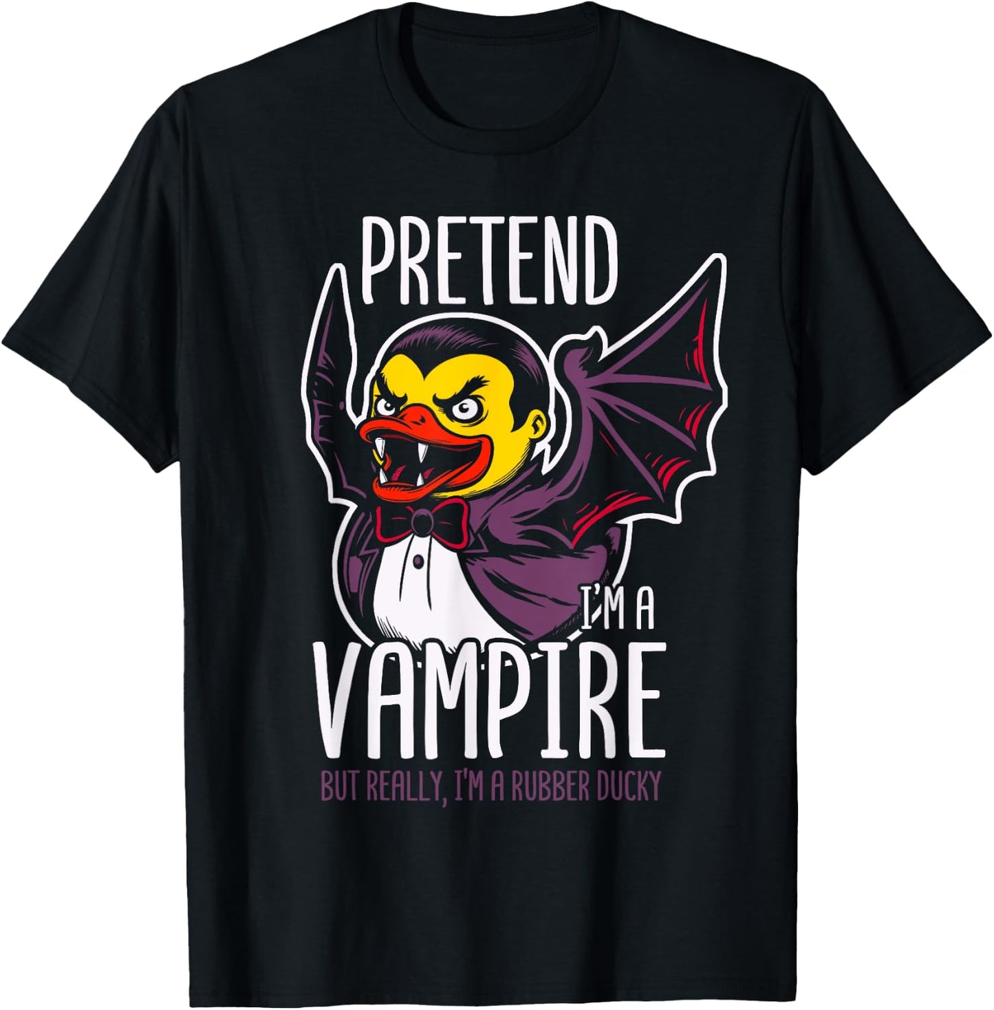 Vampire Rubber Duck Spooky Duckling T-Shirt - T-Shirt | Black
